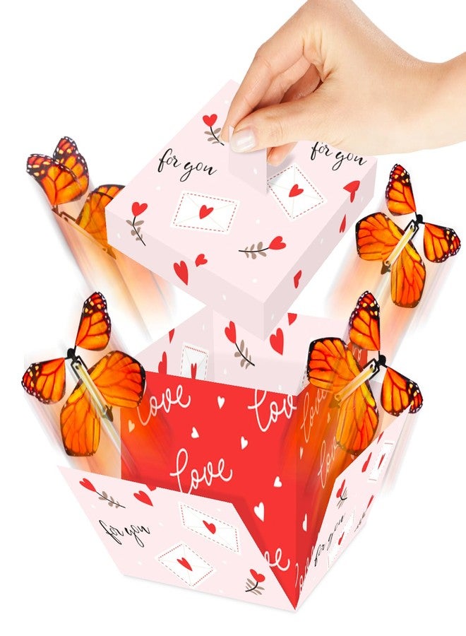 FETTIPOP Butterfly Explosion Gift Box (Love) Kit - Romantic Flying Butterfly Surprise Prank Box for Valentine’s Day, Birthday, Anniversary & Wedding - Image 1